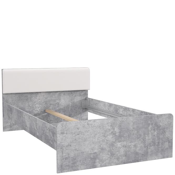 Łóżko Canomre CNML1121-C273 beton jasny/biały połysk