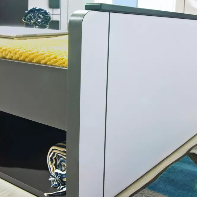 Łóżko Podwójne 200x80 Gumi G16 Biały Bryl/Antracyt