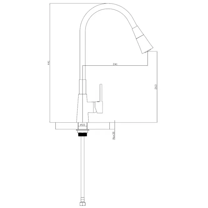 Bateria zlewozmywakowa Lambada srebrna,2