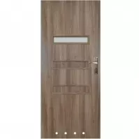 Drzwi wewnętrzne Centur 80 L Dąb bursztynowy/ WC + tuleje wentylacyjne