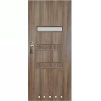 Drzwi wewnętrzne Centur 90 P Dąb bursztynowy/ WC + tuleje wentylacyjne