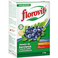 Florovit nawozy granulowane - kartony 1kg do borówek i innych roślin kwaśnolubnych