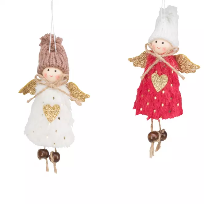 Anioł do zawieszania 12cm 2szt mix 39949