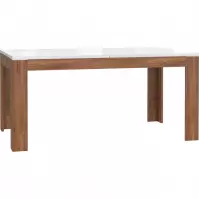 Stół rozkładany Saint Tropez 160/206x90 cm Dąb sangallo/Biały połysk