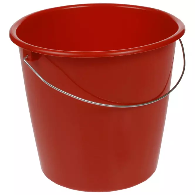 Wiadro Z Uchwytem Metalowym 10l Czerwony