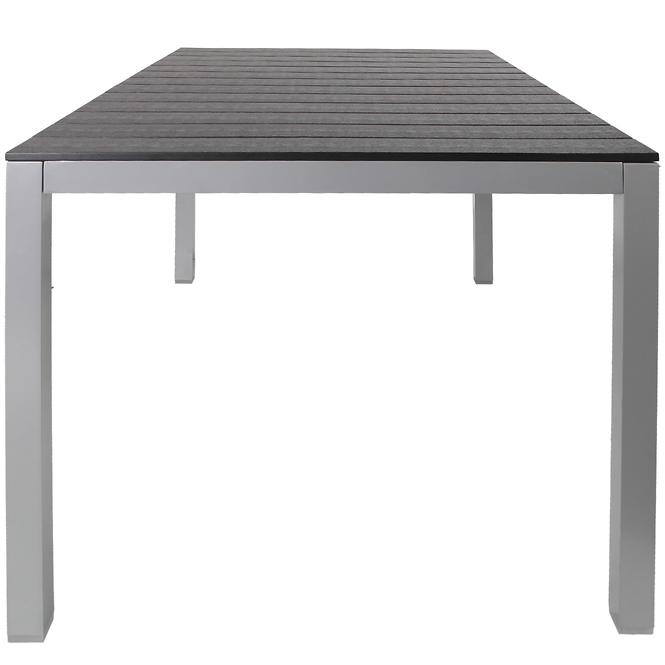 Stół aluminiowy Polywood srebrny/czarny