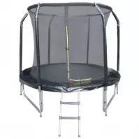 Trampolina z drabinką 244cm czarna