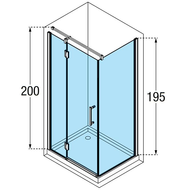 Drzwi prysznicowe kabiny lewe Modus GF70LS-1K