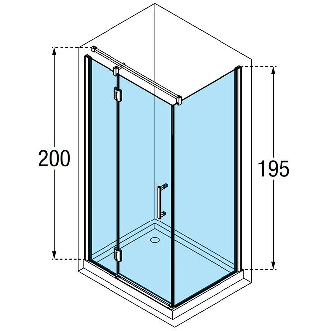 Drzwi prysznicowe kabiny lewe Modus GF140LS-1K