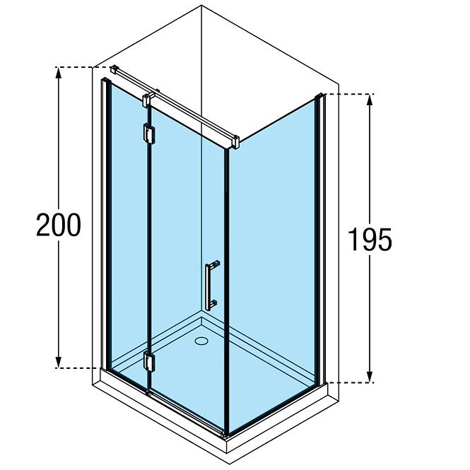 Drzwi prysznicowe kabiny lewe Modus GF160LS-1K