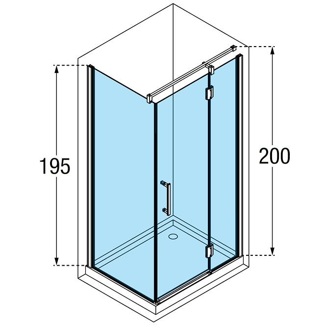 Drzwi prysznicowe kabiny prawe Modus GF140LS-1K
