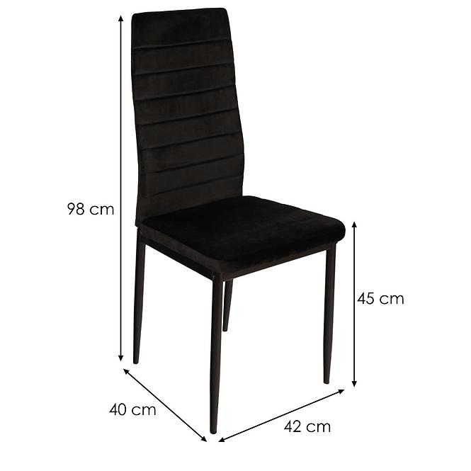 Krzesło Fado tkanina czarne