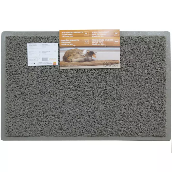 Wycieraczka spaghetti szara winyl 40x60 Cmb10