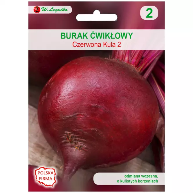 Burak ćwikłowy czerwona kula 2 - okrągły