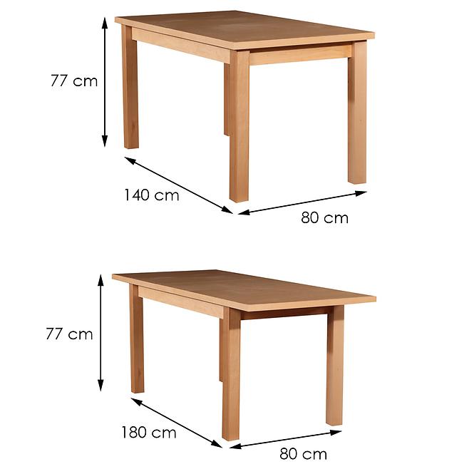 Stół rozkładany ST28 140/180x80cm buk lakier