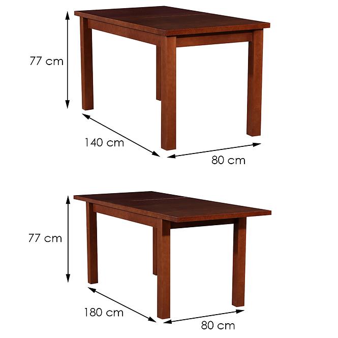 Stół rozkładany ST28 140/180x80cmjasny orzech
