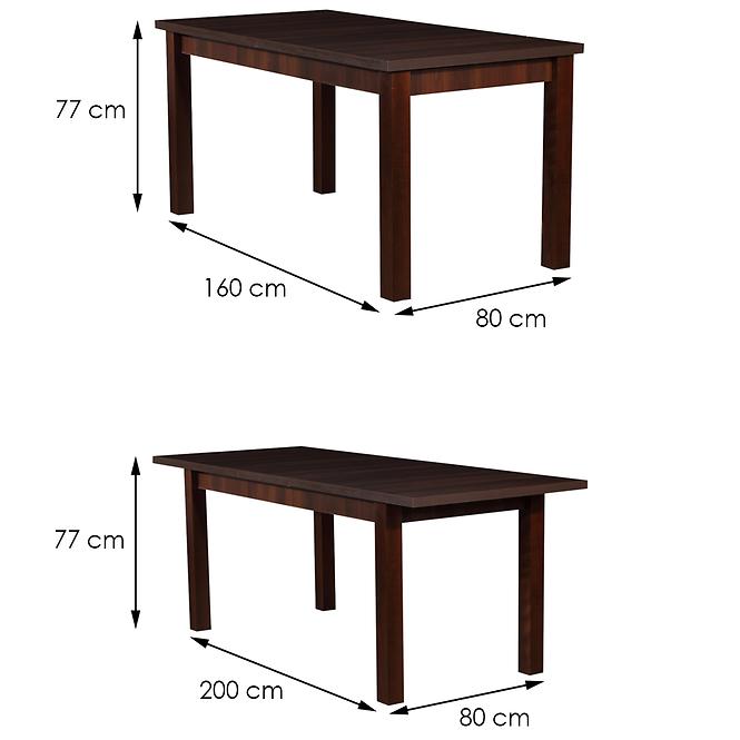 Stół rozkładany ST28 160/200x80cm L orzech