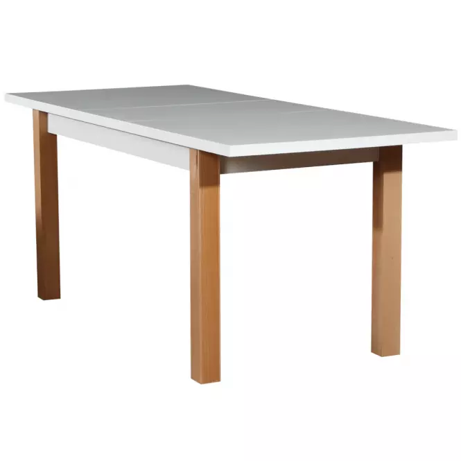 Stół rozkładany ST28 140/180x80cm biały/buk lakier