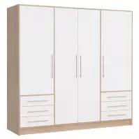 Szafa Jupiter 207 dąb sonoma/biały