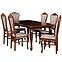 Zestaw stół i krzesła Kasandra 1+6 st16 160x90+40 +W35 jasny orzech