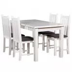 Zestaw stół i krzesła Miron 1+4 st28 120x80+40 +W77 biały