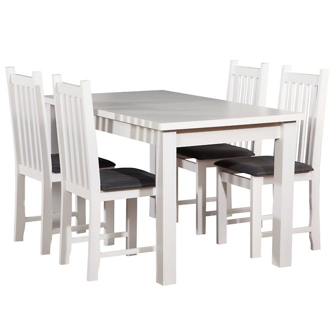 Zestaw stół i krzesła Miron 1+4 st28 120x80+40 +W77 biały
