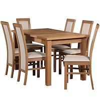 Zestaw stół i krzesła Olimpia 1+6 st28 140x80+40 +W80 wotan