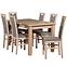Zestaw stół i krzesła Nestor 1+6 st28 140x80+40 +W78 sonoma