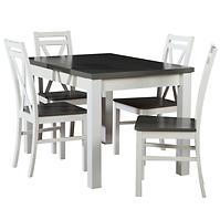 Zestaw stół i krzesła Raisa 1+4 st30 120x80l +W123 biały/grafit
