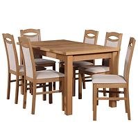 Zestaw stół i krzesła Idalia 1+6 st28 140x80+40 +W120 wotan