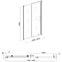 Drzwi prysznicowe Patio 140X195 czarny profil,4