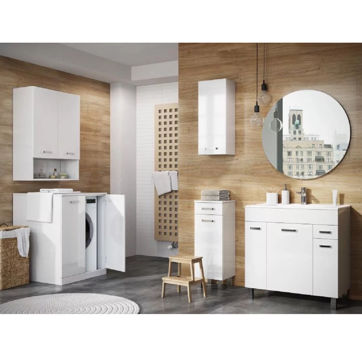 Szafka wisząca Uno 30 1D white