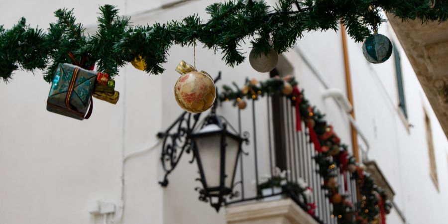 świąteczny balkon