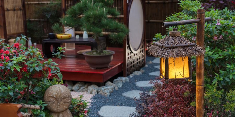 japoński ogród wypoczynkowy