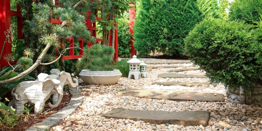 japoński ogrod wypoczynkowy