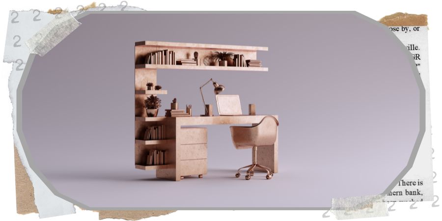 biurko z nadstawką z płyty laminowanej