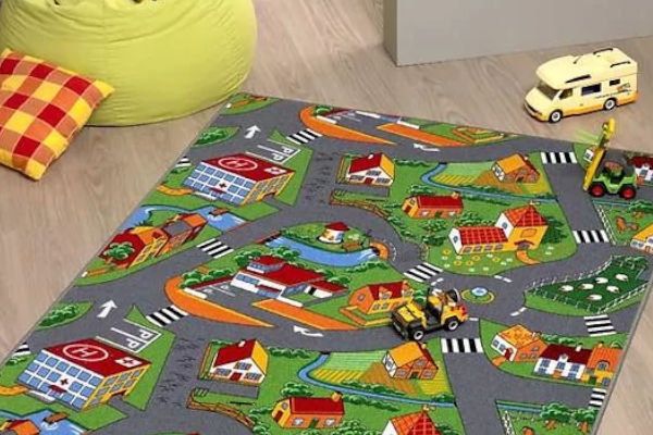 Dywan lub wykładzina w pokoju dziecięcym sprawi, że maluch nie przeziębi się, siedząc na podłodze (model Kids 1,0/1,65 City Gel)