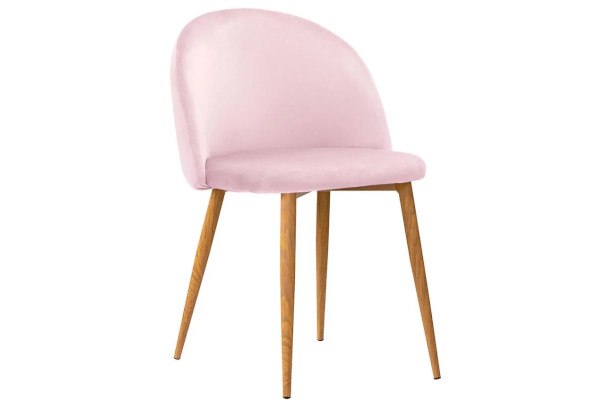 Nasza propozycja: Krzesło Song Aksamit Różowy/ Noga Dąb
