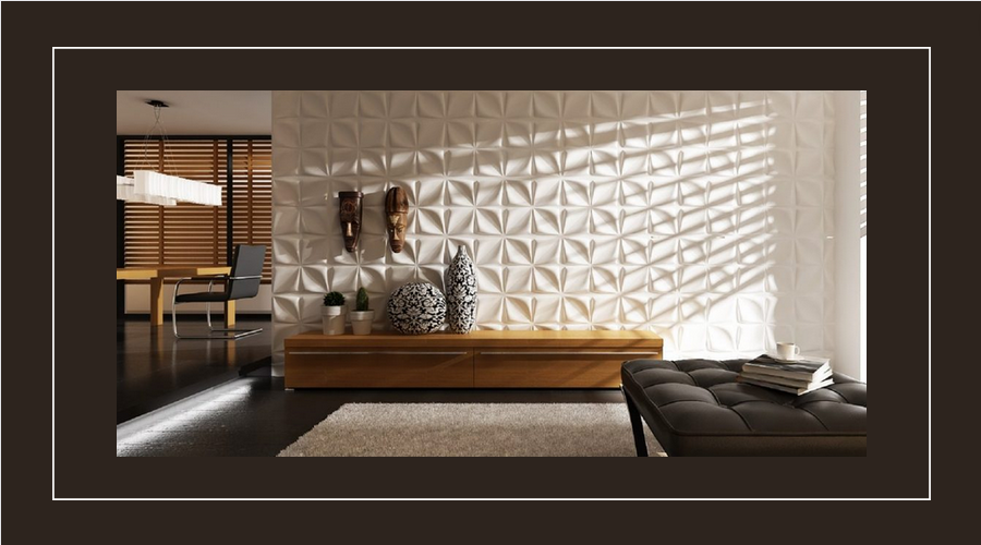 Panele 3D - eleganckie wykończenie ściany w salonie 