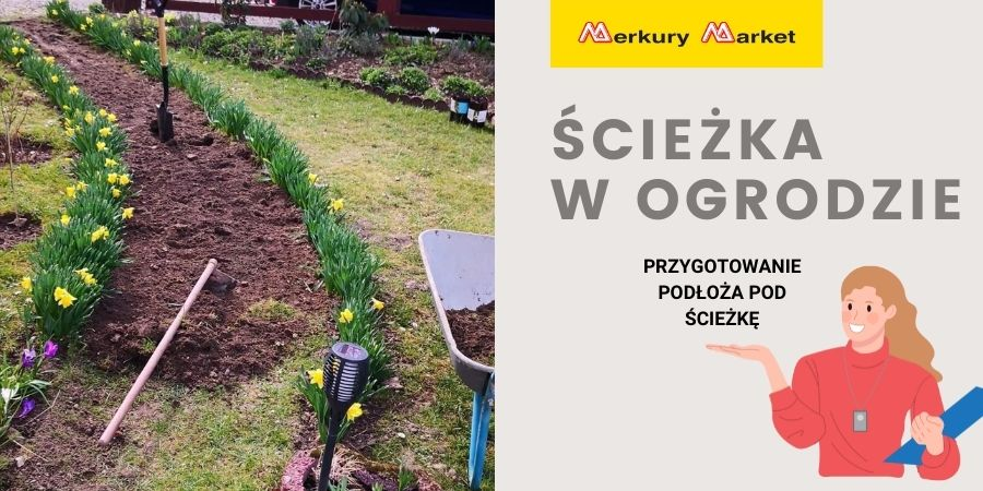 przygotowanie podbudowy ścieżek - do zrobienia podkładu użyto ziemi ogrodowej