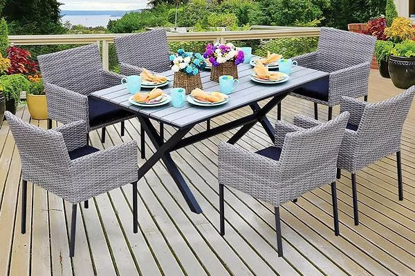 Zestaw mebli obiadowych Oslo stół ogrodowy + 6 krzeseł